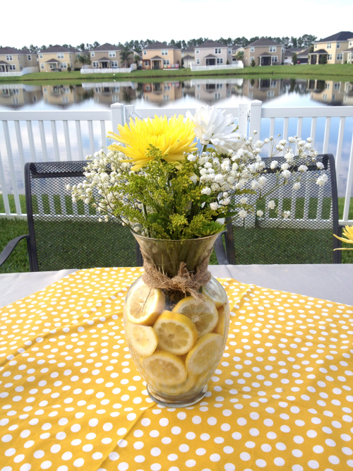 DIY Lemon Slices Flower Arrangment